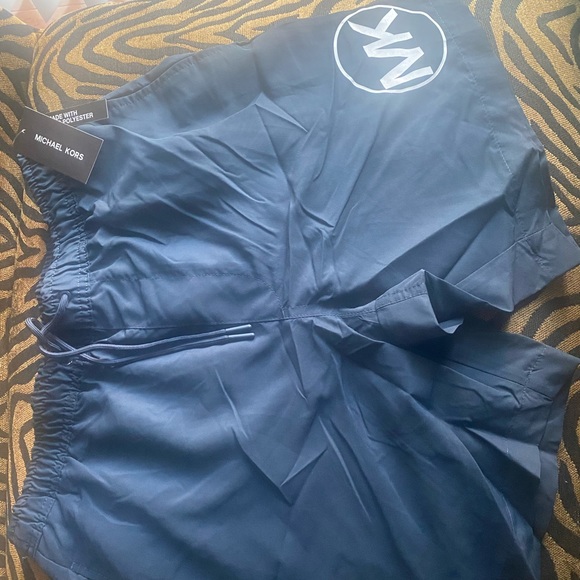 Michael Kors Blue Swim Trunks. 2 left - Picture 1 of 7